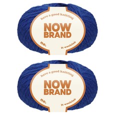 WoolClub 三星毛紗 Now Brand 高級羽毛喀什米爾羊毛編織線 50g, 710 藍色, 2個