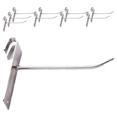 무타공 철 망 진열대 상품걸이 후크 20cm, 실버, 10개