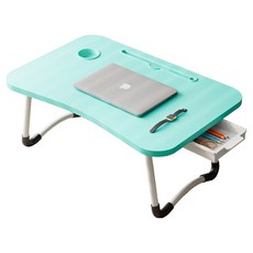 라이크스 컵홀더 서랍 거치대 간이 테이블, 블루