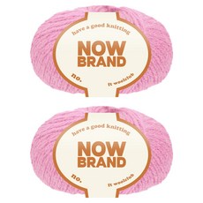 WoolClub 三星毛紗 Now Brand 高級羽毛喀什米爾羊毛編織線 50g, 716 粉紅色, 2個