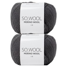 Yarna Soul毛線 50g, 515 炭灰色, 2個