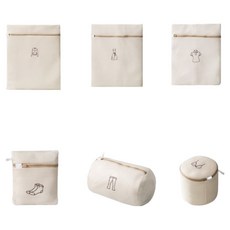 Him Room 不易變形內衣洗衣袋6件組, 1套, 混合色