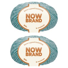 WoolClub 三星毛紗 Now Brand 高級羽毛喀什米爾羊毛編織線 50g, 708 復古藍, 2個