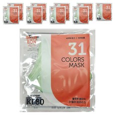 블루본 베이직 투디 마스크 소형 KF80, 1개입, 10개, 멜론연민트