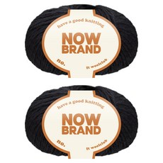 WoolClub 三星毛紗 Now Brand 高級羽毛喀什米爾羊毛編織線 50g, 715 黑色, 2個