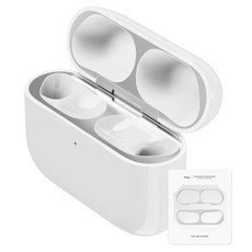 엘라고 에어팟 프로3 철가루 방지 스티커, 실버, 1개