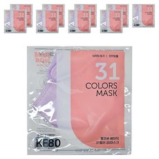 블루본 베이직 투디 마스크 소형 KF80, 포도라벤더, 10개, 1개입