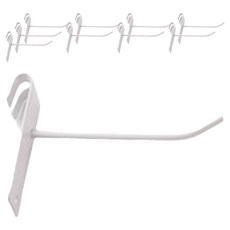 무타공 철 망 진열대 상품걸이 후크 15cm, 화이트, 10개