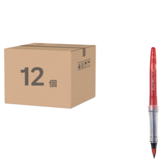 Pentel 飛龍文具 塑膠鋼筆墨水管 MLJ20-B, 12個, 紅色