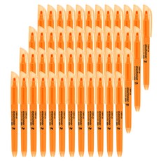 라인플러스 엘라스토머 눈물없는 탄력 형광펜 오리지날, 귤색, 48개