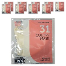 블루본 베이직 투디 마스크 소형 KF80, 코코넛화이트, 10개, 1개입