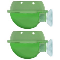 萊蒙克里普 爬蟲類 麵包蟲 吸附式 餵食碗 水盆, 2個, 綠色