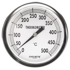 대원 바이메탈 온도계 500도 100mm 250L, 온도계 500도 250L/550228, 1개