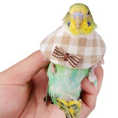 Lanboer 鸚鵡格紋蝴蝶結圍脖 米色 XL, 1個