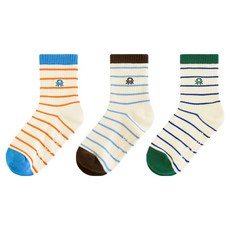UNITED COLORS OF BENETTON. KIDS 兒童條紋中筒襪3件組