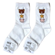 Rilakkuma 拉拉熊 好朋友中筒襪 2雙組