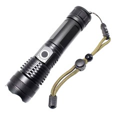 TX Tanox 特林 XHP50 LED 強亮USB充電手電筒 T-BESTVIP-P50, 1個, 黑色