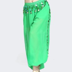 마켓피아 여성용 무대 밸리댄스 스팽글 하렘 팬츠