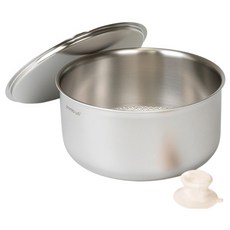 Kitchen-Art Induction Premio 316C 無研磨電解噴砂五層可拆卸式鍋具 + 矽膠鍋蓋握把套組, 銀色, 16cm, 1套