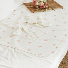 Baby&I 新生兒柔軟防水墊 兔子 中型 1個, 兔子 白色