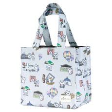 uma hana 防水便當袋, 環島旅行印花 灰色, 1個