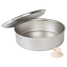 Kitchen-Art 電磁爐 Premio 316C 無研磨電解噴砂五層一體成形可拆卸式火鍋 + 矽膠鍋蓋把手組, 銀色, 1套, 22cm