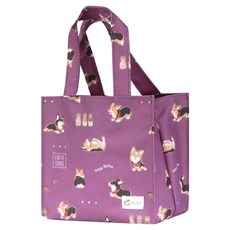 uma hana 防水便當袋, 紅領柯基印花 紫色, 1個