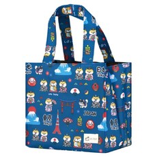 uma hana 防水便當袋, 東京和服柴印花 深藍色, 1個