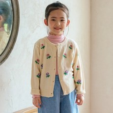 哲秀與英熙 女童針織寶緹開襟衫