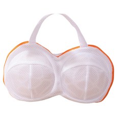 實用內衣洗衣網, 1個, 橘色軟支架(加大款)