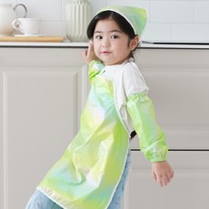 BEBE CHOUETTE 兒童用韓國製防水圍裙 + 頭巾 + 袖套組