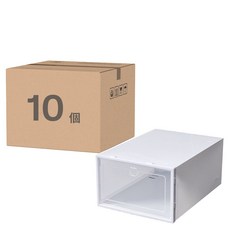 Doscell 整潔收納組裝式鞋盒, 10個, 白色