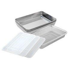 Arnest 超便利不鏽鋼保鮮盒7件組 日本製, 1組, 3個容器 + 3個蓋子 + 1個篩網