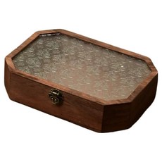 On-gyeol-sang 多用途原木珠寶盒 中型, 1個, 混合顏色