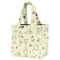 uma hana 防水便當袋, 本丸柴印花 + 黃色, 1個