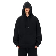 daysoy 男款聚酯纖維寬鬆版基本款素色刷毛連帽T恤