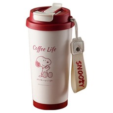 優貝選 SNOOPY 史努比 316不鏽鋼咖啡杯/辦公杯, 紅色, 1個