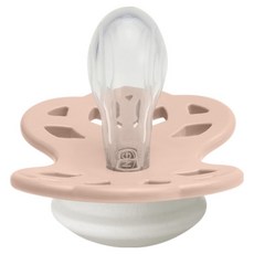 BIBS Infinity 雙扁型矽膠奶嘴, 1個, 夜光腮紅, 6~18個月