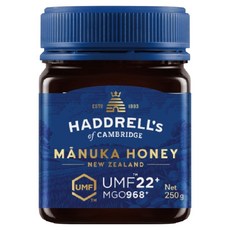 HADDRELL'S of CAMBRIDGE 壽滿趣 紐西蘭 UMF22 + 活性麥蘆卡蜂蜜, 250g, 1個