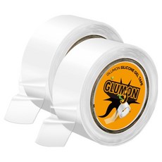 Glumon 無痕超強力矽膠透明凝膠奈米雙面膠帶 40mm x 1m, 2個