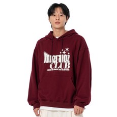 MOZMOZ 男女通用 褪色圖案 寬鬆版型 連帽T恤