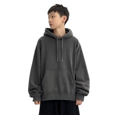 daysoy 男款Poly寬鬆基本款純色刷毛連帽T