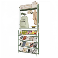 Ibubu 鞋櫃衣架多功能層架 一般4層, 抹茶綠, 1個