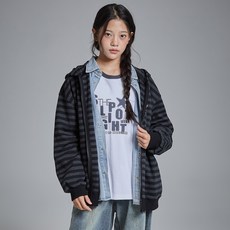 제이씨비 주니어용 스트라이프 후드집업 U542