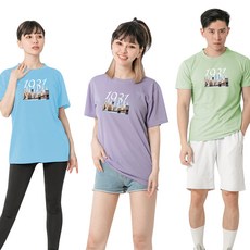 MI MI LEO 高透氣吸排T恤3件組 台灣製 E8, 淡紫色 + 水藍色 + 牛油果綠