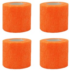 ELVEO 無乳膠低過敏保齡球提拉膠帶, 橘色, 4個