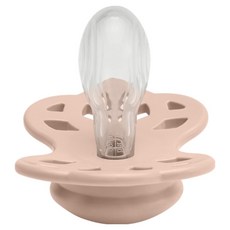 BIBS Infinity 雙扁型矽膠奶嘴, 1個, 6~18個月, 腮紅