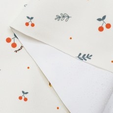 Lily Fabric 防滑針織櫻桃邦邦防水布料, 1個, 奶油象牙白