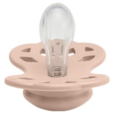 BIBS Infinity 雙扁型矽膠奶嘴, 1個, 0~6個月, 腮紅