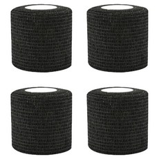 ELVEO 無乳膠低過敏保齡球提拉膠帶, 黑色, 4個